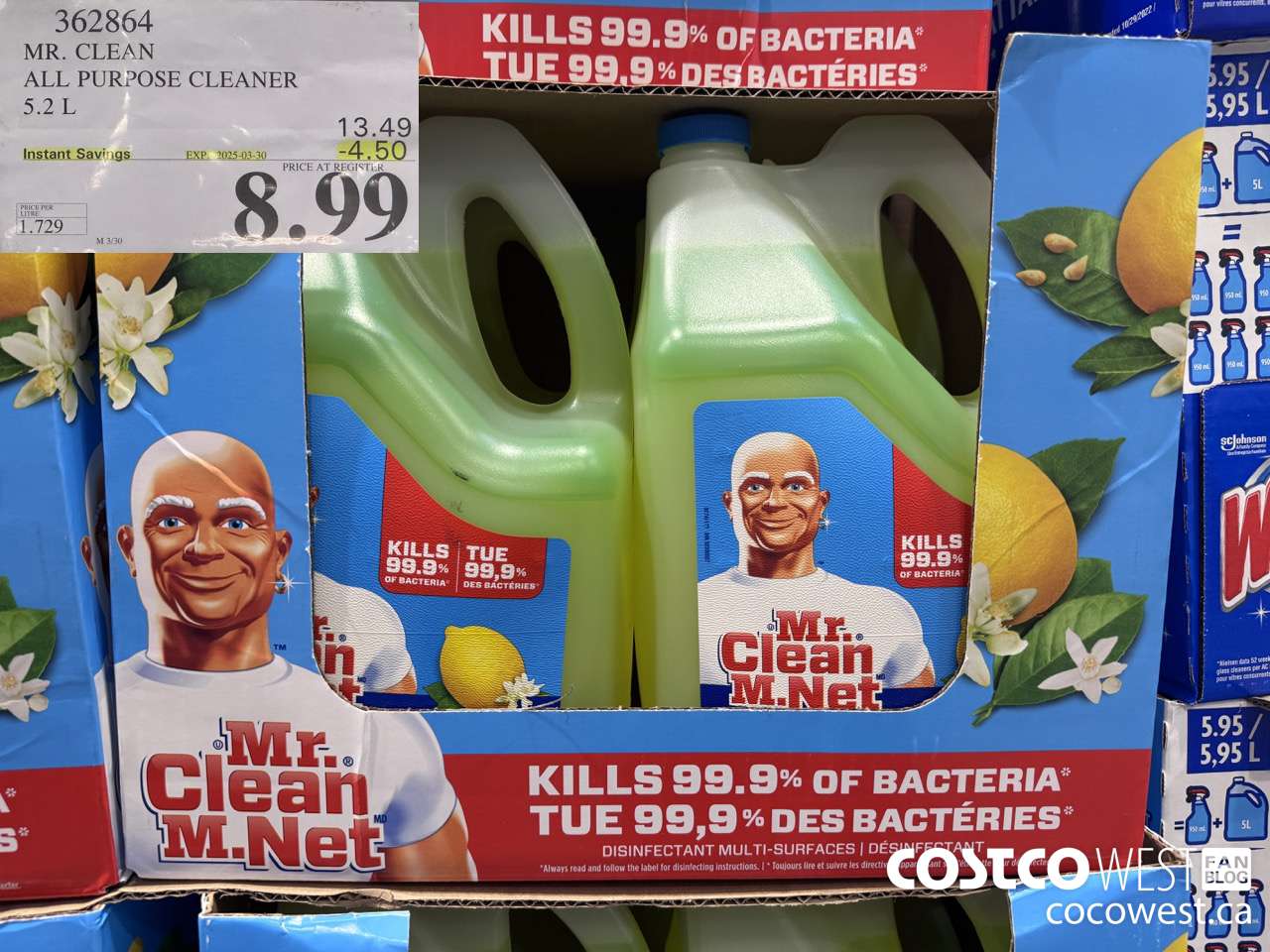 362864 MR. CLEAN ALL PURPOSE CLEANER 5.2 L ($4.50 INSTANT SAVINGS EXPIRES ON 2025-03-30) $8.99