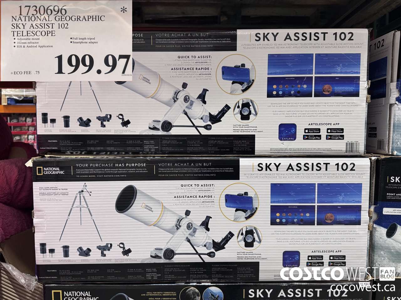 1730696 NATIONAL GEOGRAPHIC SKY ASSIST 102 TELESCOPE $199.97