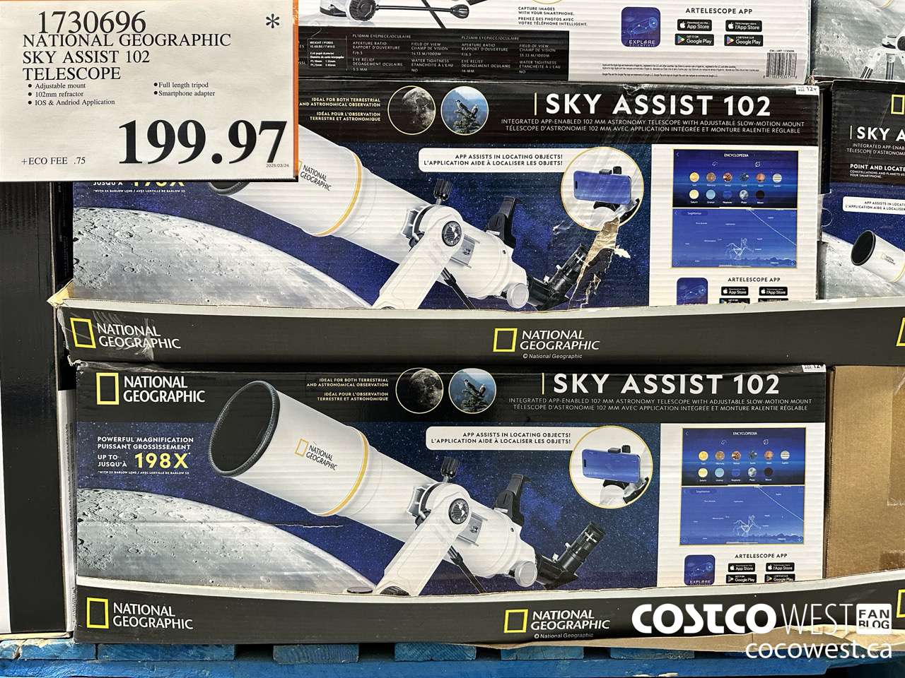 1730696 NATIONAL GEOGRAPHIC SKY ASSIST 102 TELESCOPE $199.97