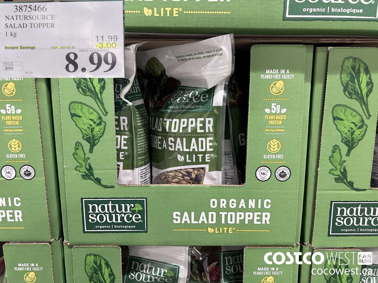 3875466 NATURSOURCE ORGANIC SALAD TOPPER 1 kg ($3.00 INSTANT SAVINGS EXPIRES ON 2025-03-30) $8.99