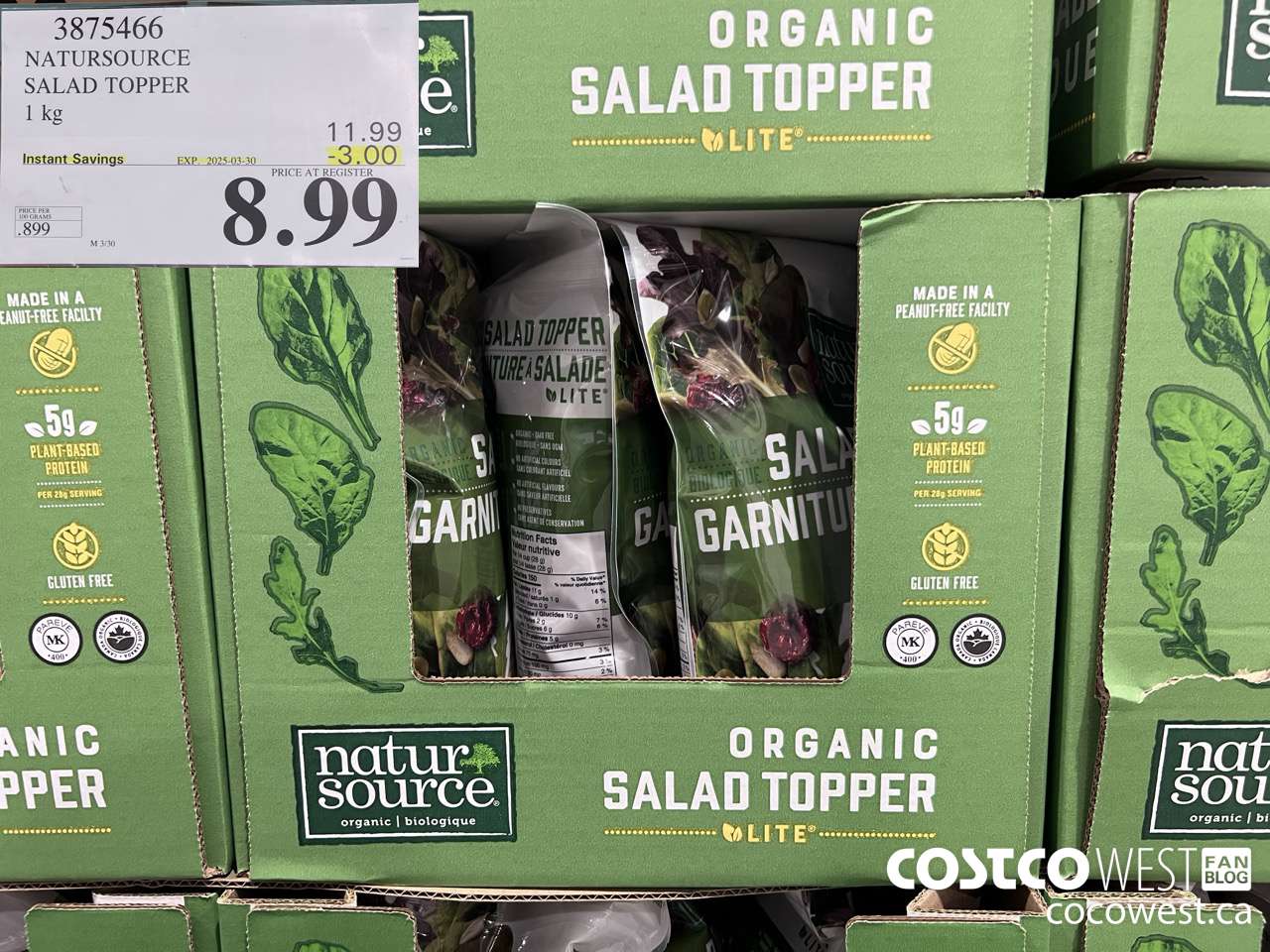 3875466 NATURSOURCE ORGANIC SALAD TOPPER 1 kg ($3.00 INSTANT SAVINGS EXPIRES ON 2025-03-30) $8.99