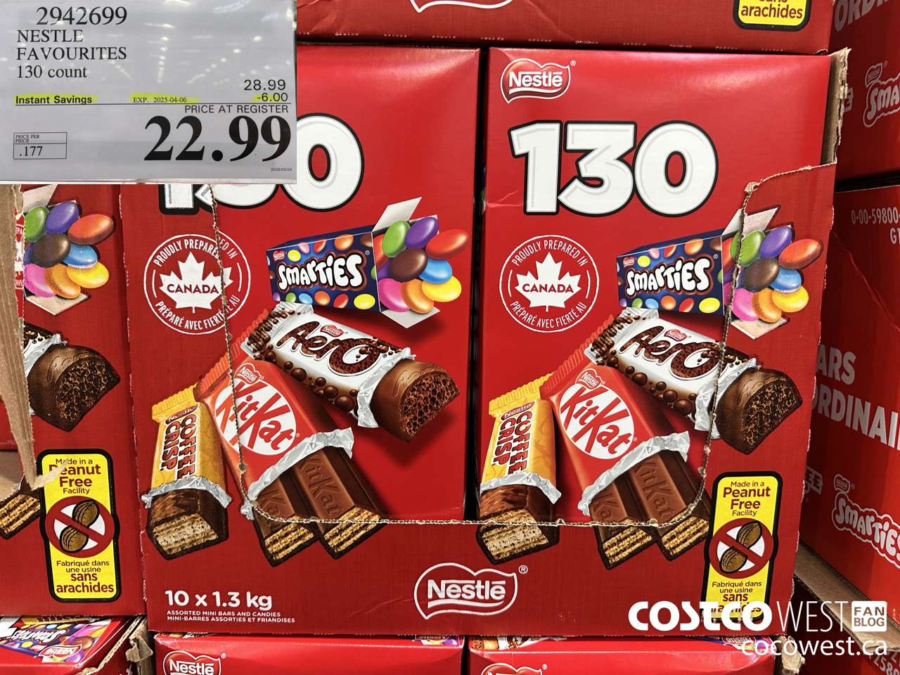 2942699 NESTLE FAVOURITES 130 COUNT ($6.00 INSTANT SAVINGS EXPIRES ON 2025-04-06) $22.99