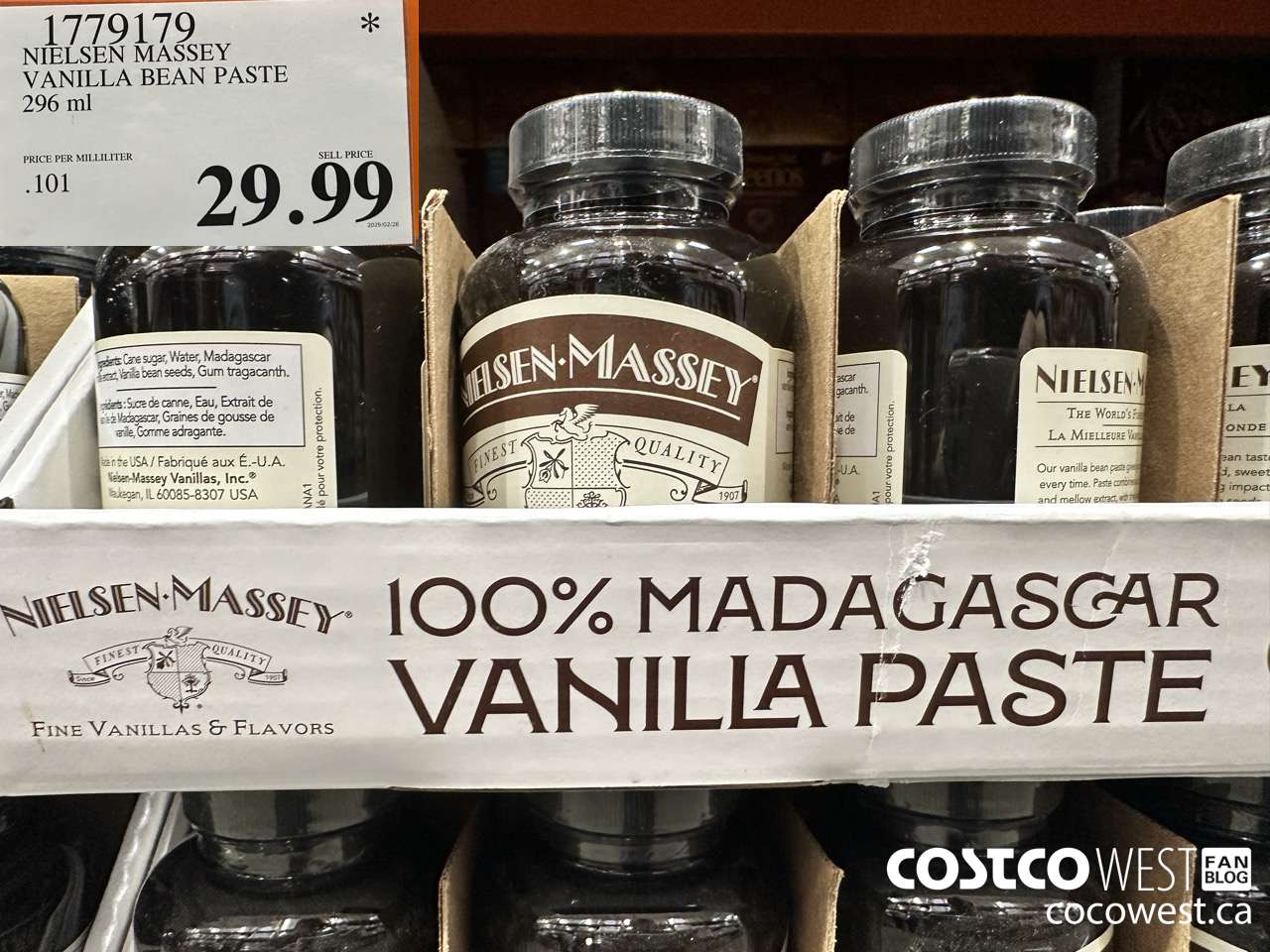 1779179 NIELSEN MASSEY VANILLA BEAN PASTE 196ML $29.99