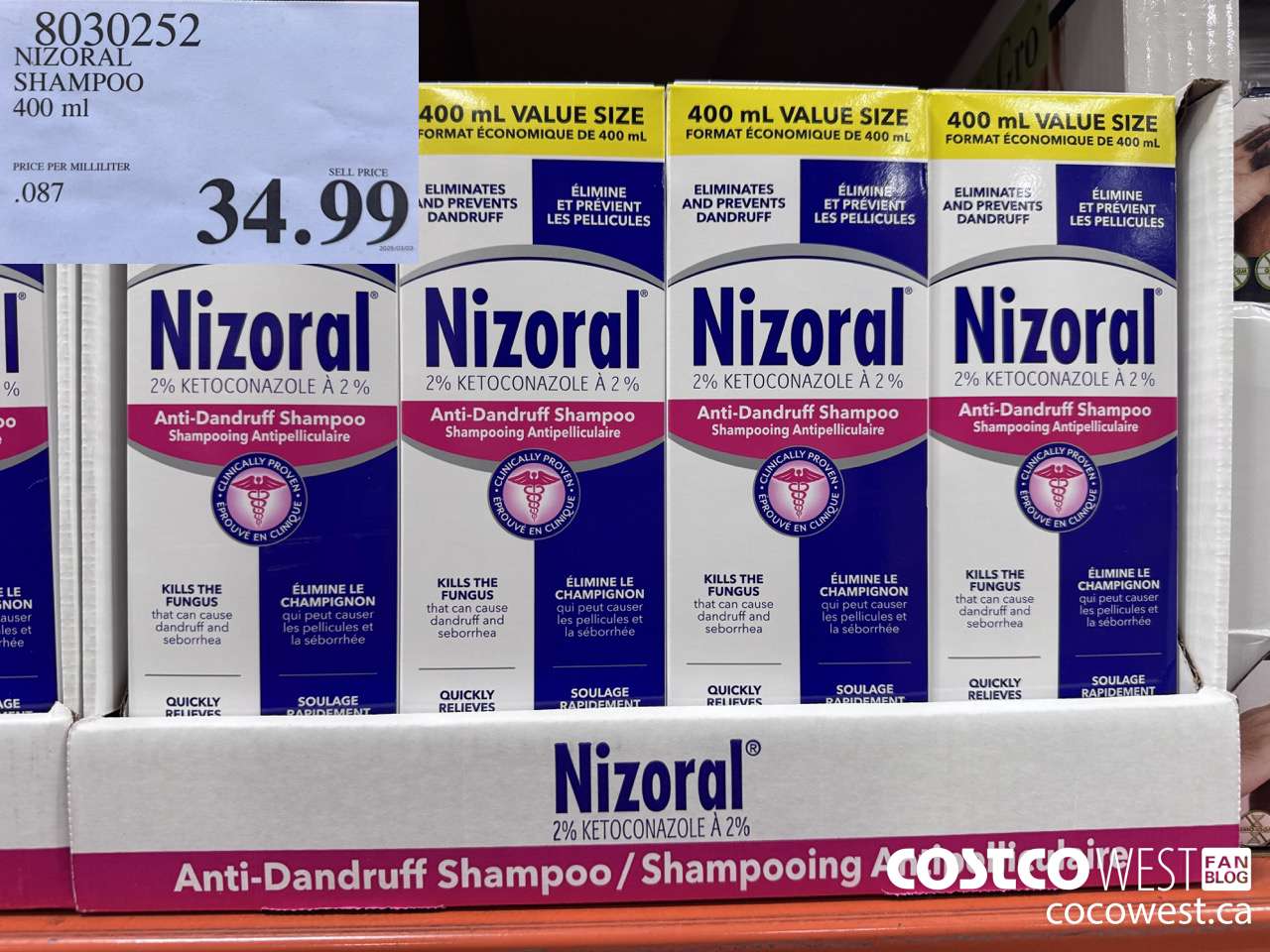 8030252 NIZORAL SHAMPOO 400ML $34.99