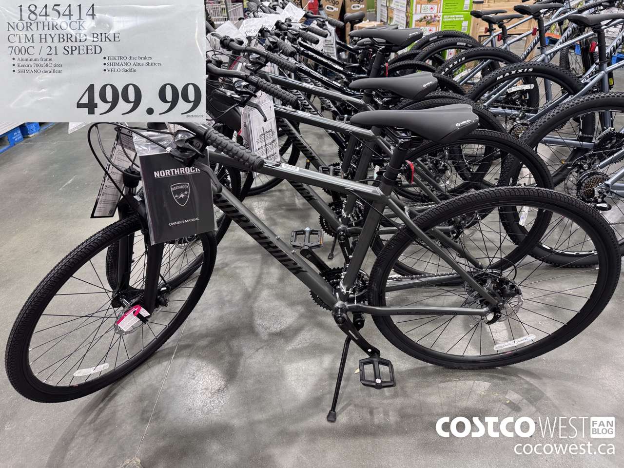 1845414 NORTHROCK CTM HYBRID BIKE 700C/21 SPEED $499.99