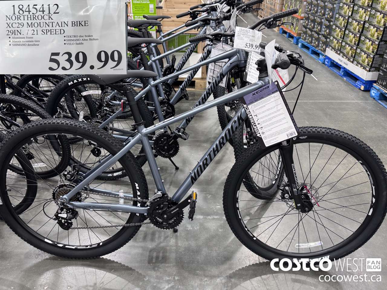 1845412 NORTHROCK XC29 MOUNTAIN BIKE 29IN/21 SPEED $539.99