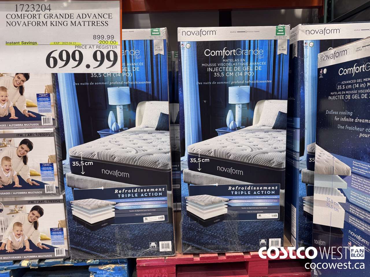 1723204 NOVAFORM COMFORT GRANDE ADVANCED KING MATTRESS ($200.00 INSTANT SAVINGS EXPIRES ON 2025-04-13) $699.99