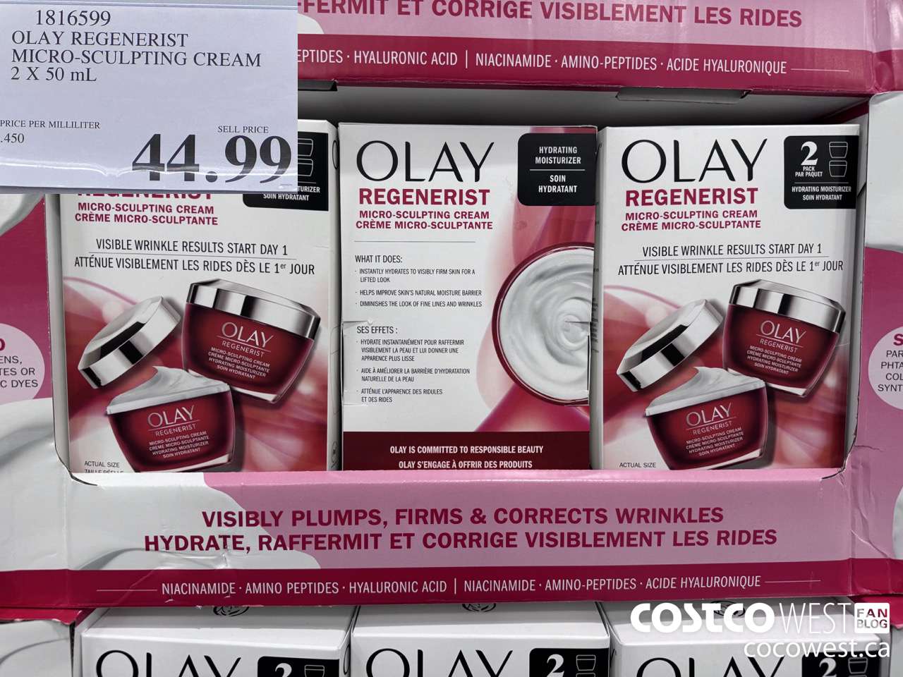 1816599 OLAY REGENERIST 2 X 50ML $44.99