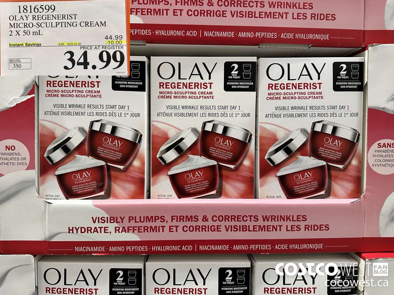 1816599 OLAY REGENERIST 2 X 50ML ($10.00 INSTANT SAVINGS EXPIRES ON 2025-03-30) $34.99