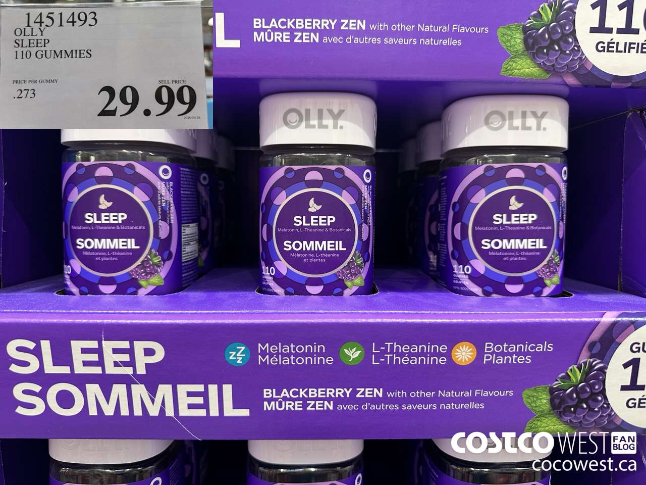 1451493 OLLY SLEEP 110 GUMMIES $29.99