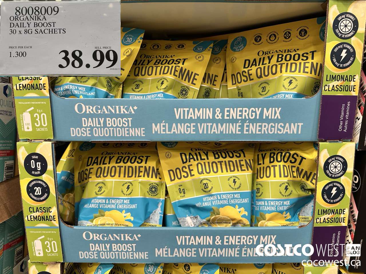 8008009 ORGANIKA DAILY BOOST 30 X 8G SACHETS $38.99