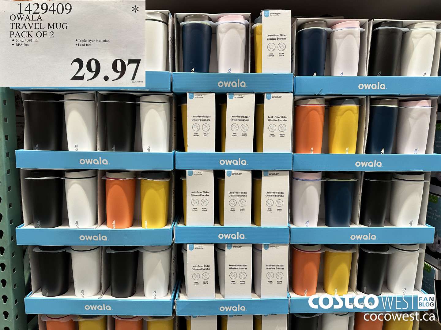 1429409 OWALA TRAVEL MUG PACK OF 2 $29.97