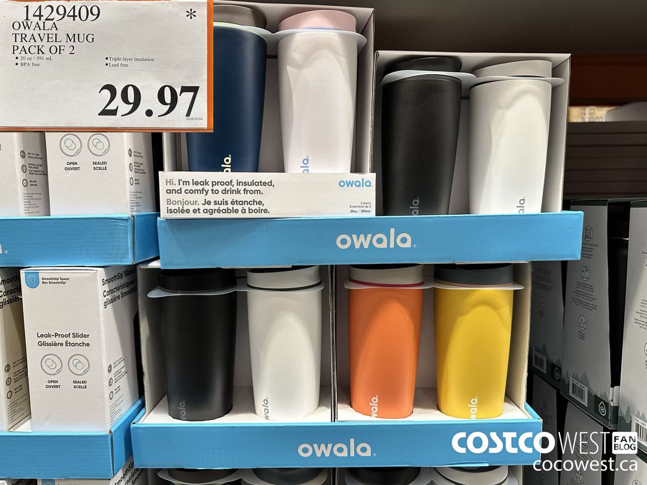 1429409 OWALA TRAVEL MUG PACK OF 2 $29.97