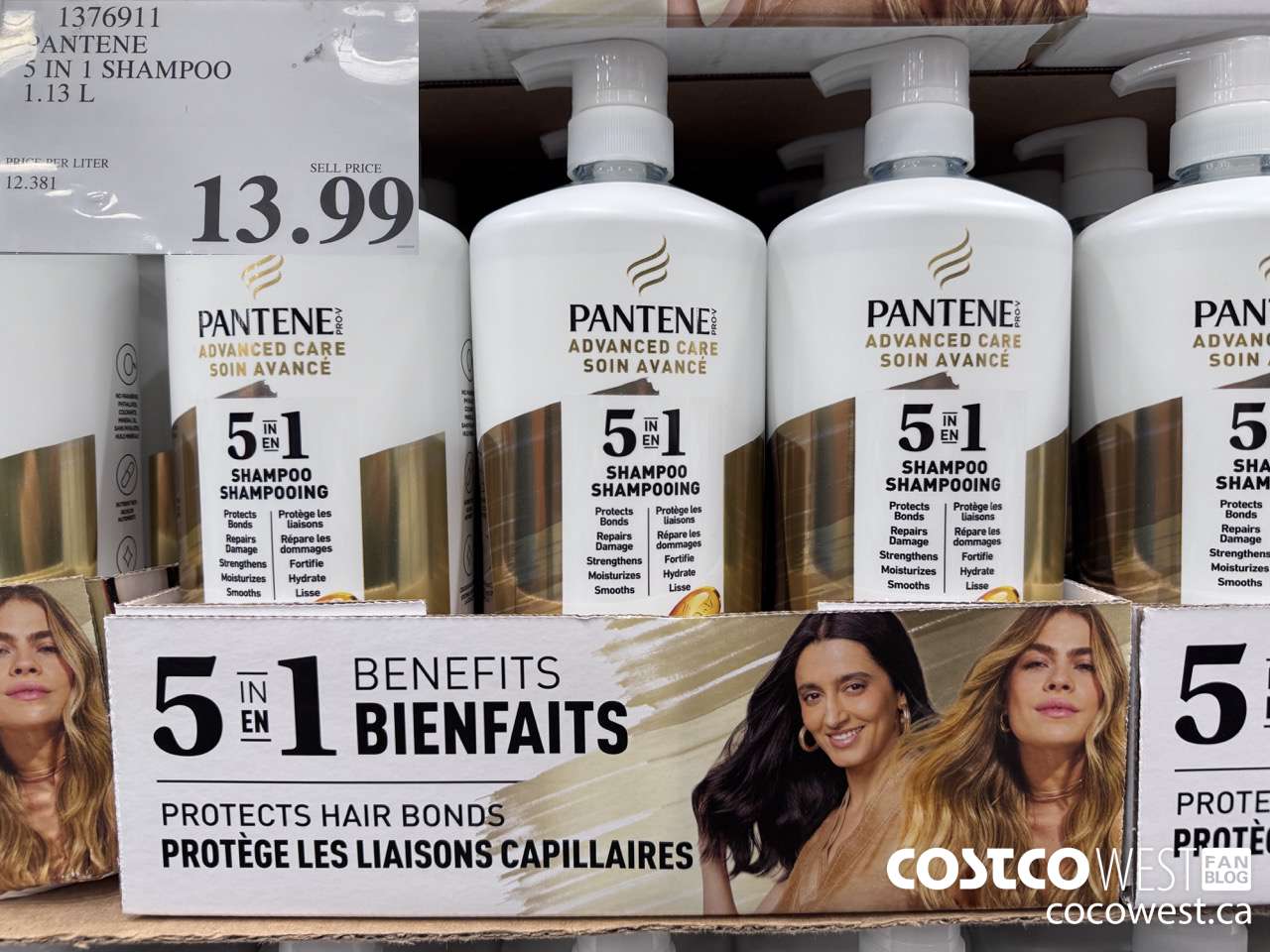 1376911 PANTENE 5 IN 1 SHAMPOO 1.13L $13.99