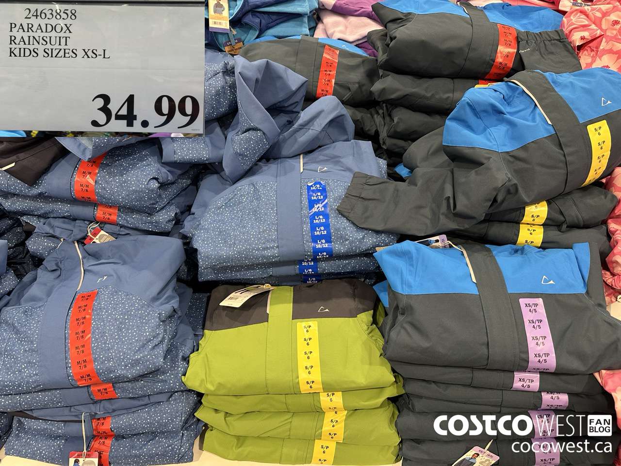 2463858 PARADOX RAINSUIT KIDS SIZES XS-L $34.99