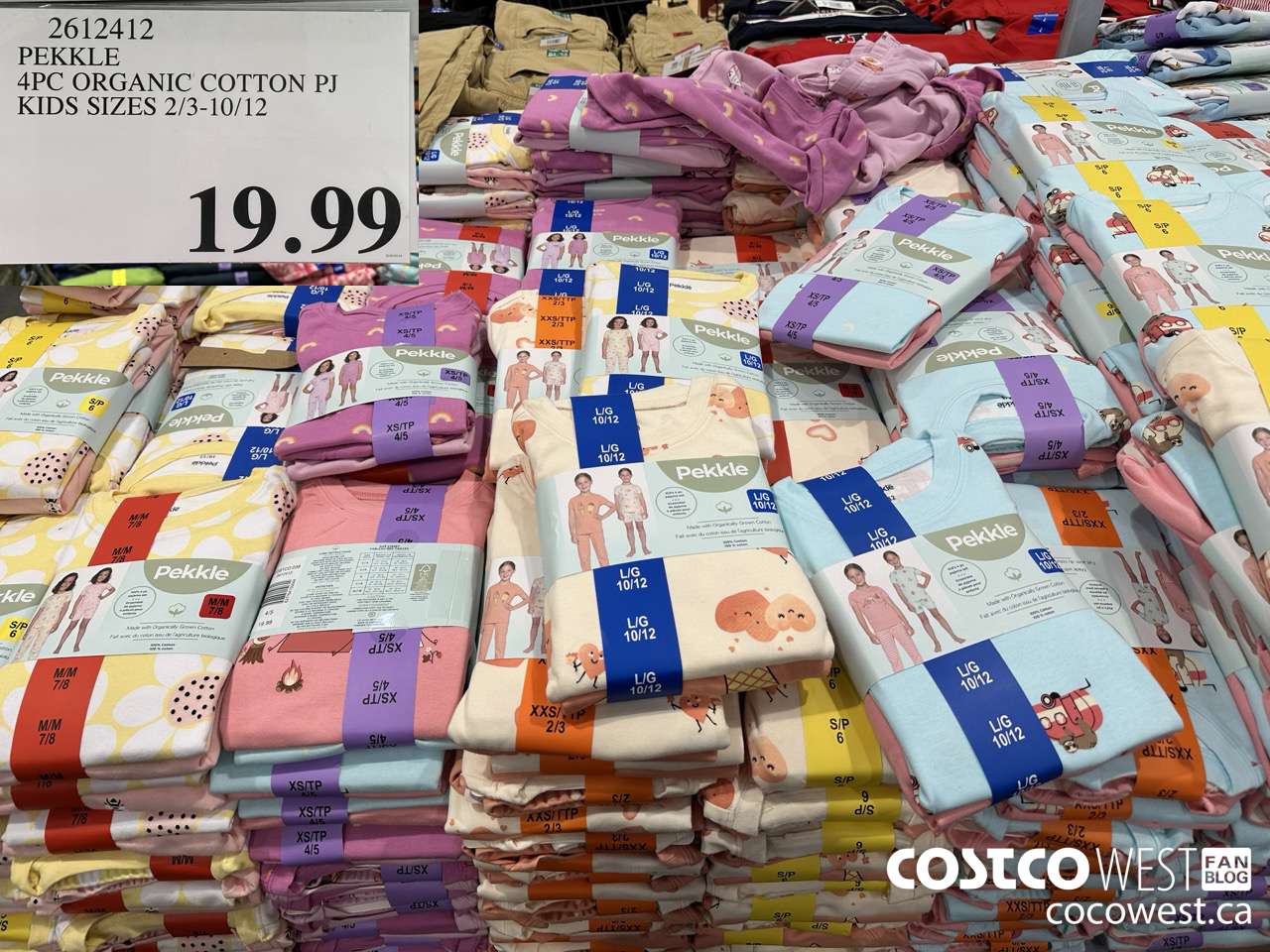 2612412 PEKKLE 4PC ORGANIC COTTON PJ KIDS SIZES 2/3-10/12 $19.99