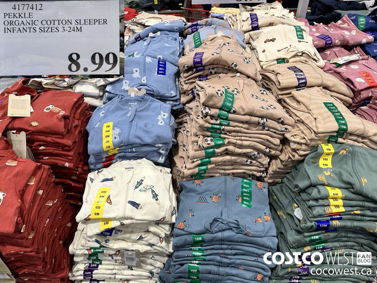 4177412 PEKKLE ORGANIC COTTON SLEEPER INFANTS SIZES 3-24M $8.99