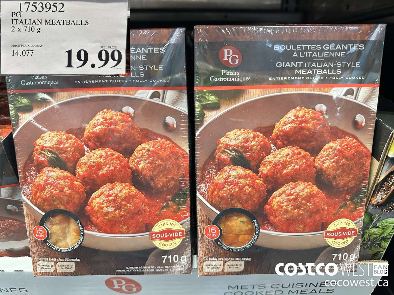 1753952 PG ITALIAN MEATBALLS 2 X 710G $19.99