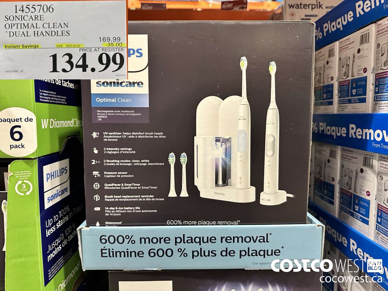 1455706 PHILIPS/SONICARE OPTIMAL CLEAN DUAL HANDLES ($35.00 INSTANT SAVINGS EXPIRES ON 2025-03-02) $134.99