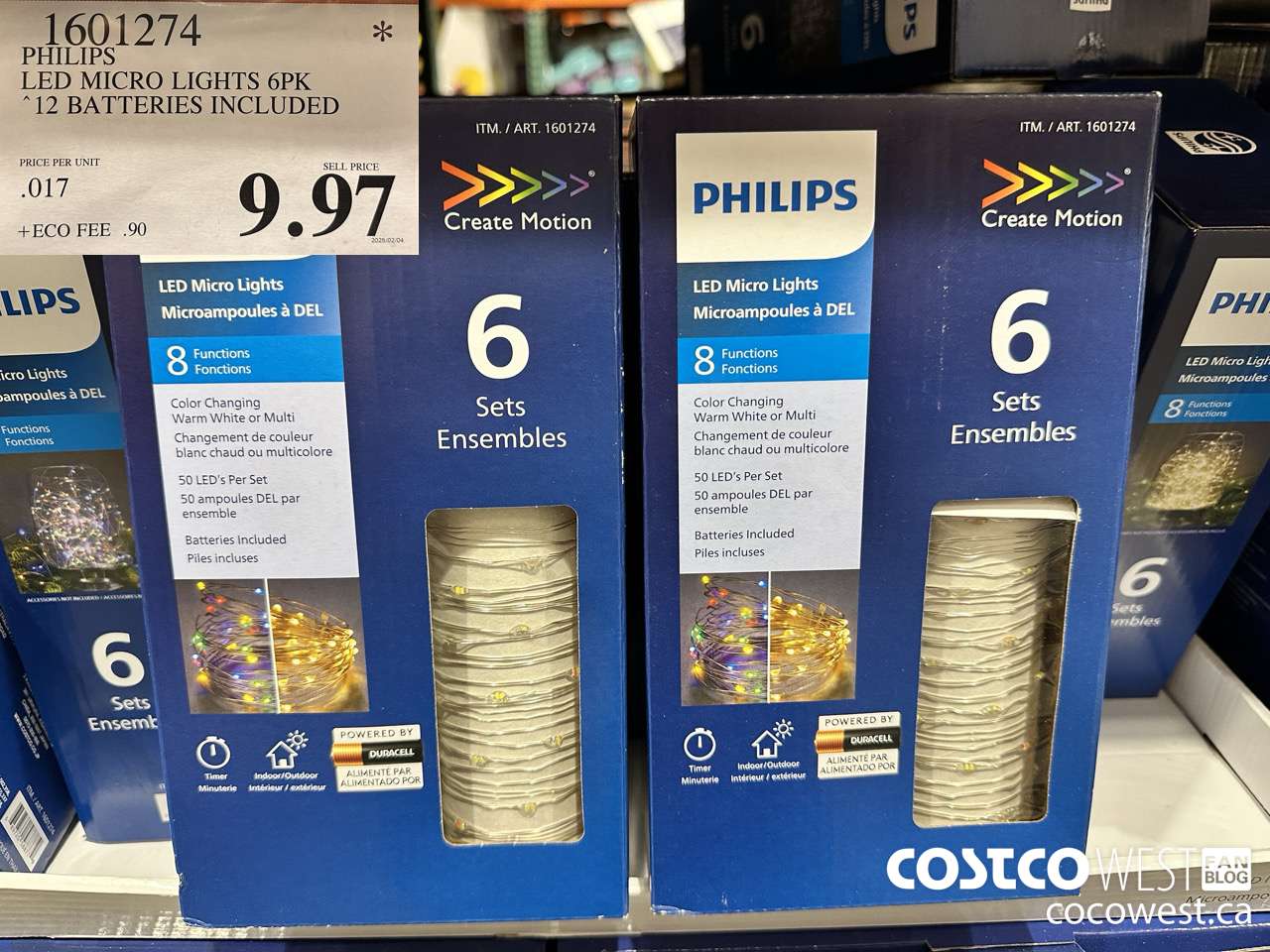 1601274 PHILIPS LED MICRO LIGHTS 6PK 12 BATTERIES INCLUDED $9.97