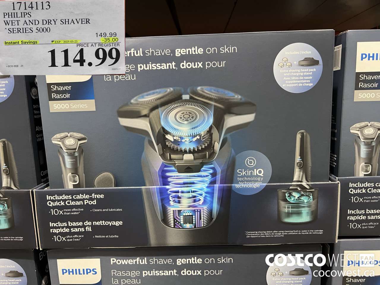 1714113 PHILIPS WET AND DRY SHAVER SERIES 5000 ($35.00 INSTANT SAVINGS EXPIRES ON 2025-03-23) $114.99