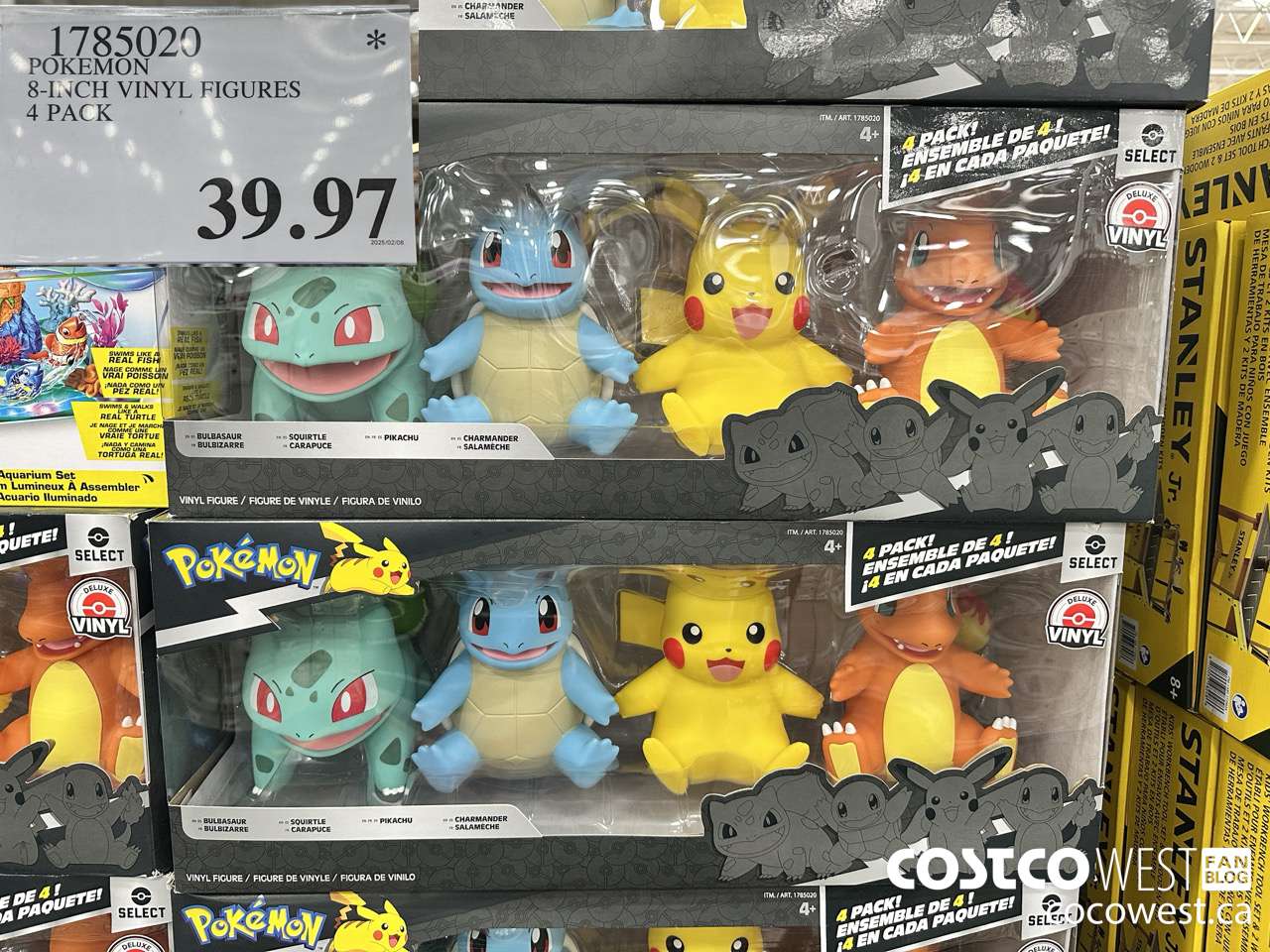 1785020 POKEMON 8-INCH VINYL FIGURES 4 PACK $39.97