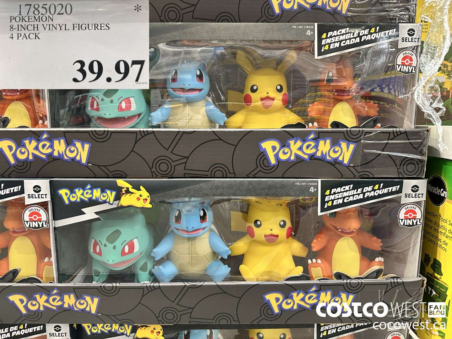 1785020 POKEMON 8-INCH VINYL FIGURES 4 PACK $39.97