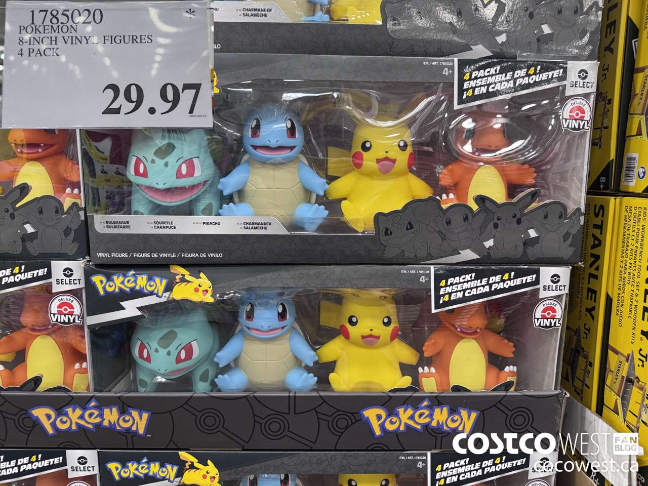 1785020 POKEMON 8-INCH VINYL FIGURES 4 PACK $29.97