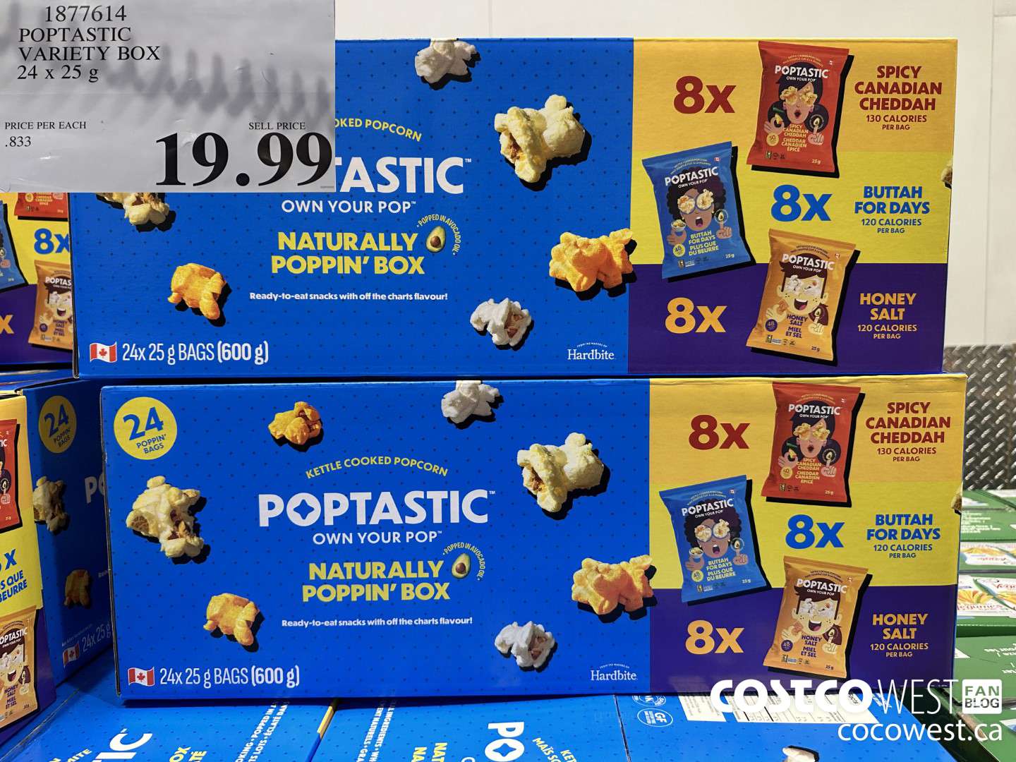 1877614 POPTASTIC VARIETY BOX 24 X 25G $19.99