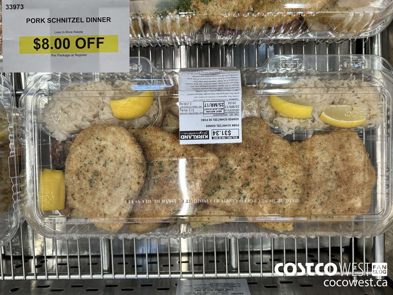 33973 PORK SCHNITZEL DINNER ($8.00 INSTANT SAVINGS)