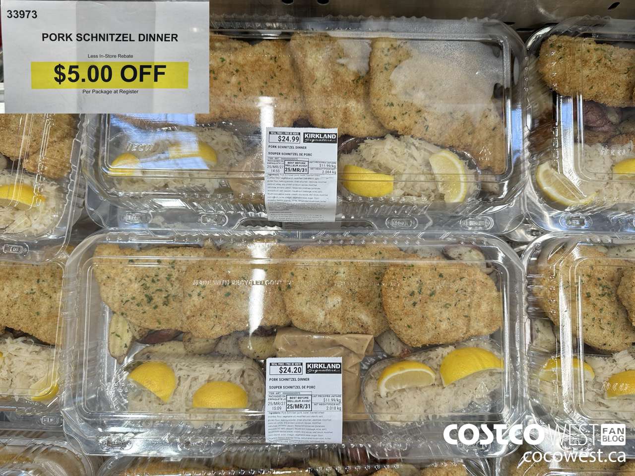 33973 PORK SCHNITZEL DINNER ($5.00 INSTANT SAVINGS)