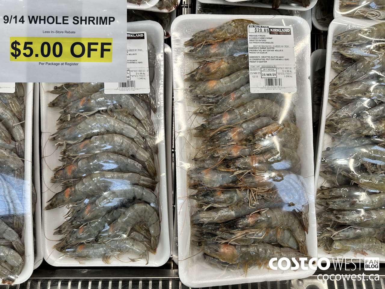 16783 PREVIOUSLY FROZEN 9/14 WHOLE FARMED SHRIMP ($5.00 INSTANT SAVINGS)
