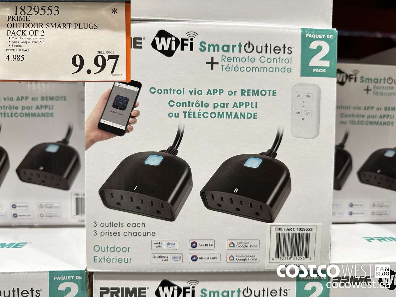 1829553 PRIME OUTDOOR SMART PLUGS PACK OF 2 $9.97