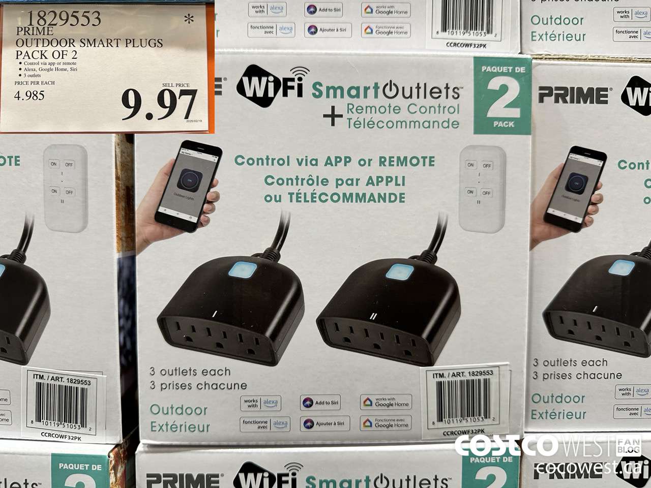 1829553 PRIME OUTDOOR SMART PLUGS PACK OF 2 $9.97