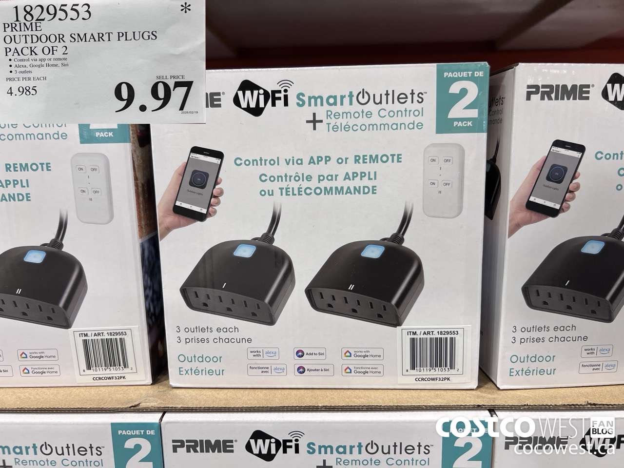 1829553 PRIME OUTDOOR SMART PLUGS PACK OF 2 $9.97