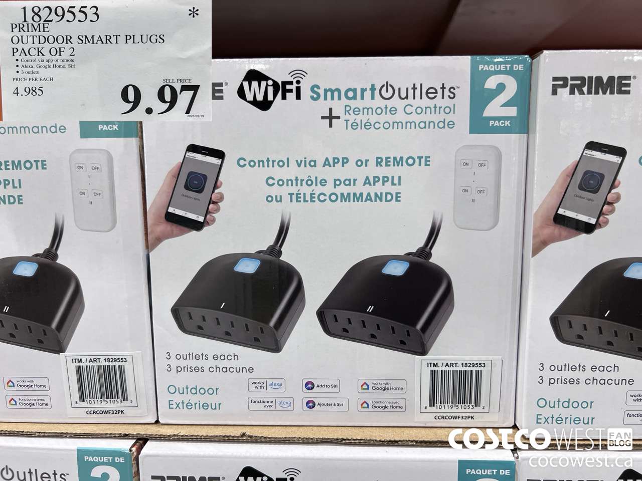 1829553 PRIME OUTDOOR SMART PLUGS PACK OF 2 $9.97