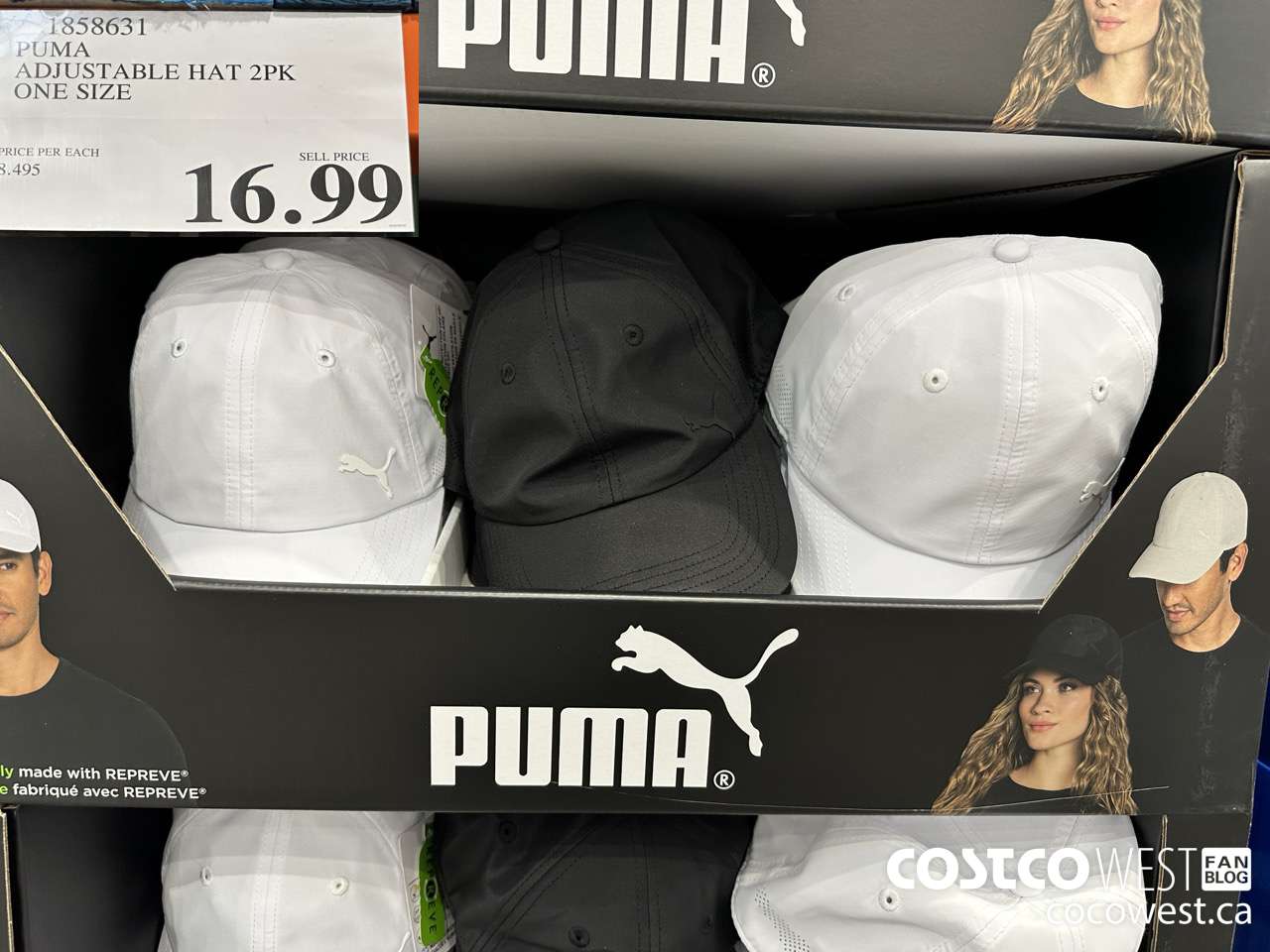 1858631 PUMA ADJUSTABLE HAT 2PK ONE SIZE $16.99