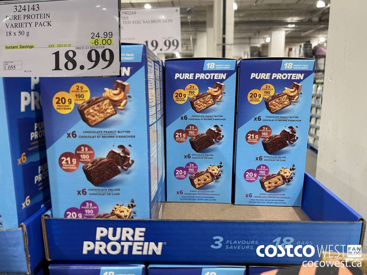 324143 PURE PROTEIN VARIETY PACK 18 X 50G ($6.00 INSTANT SAVINGS EXPIRES ON 2025-03-20) $18.99