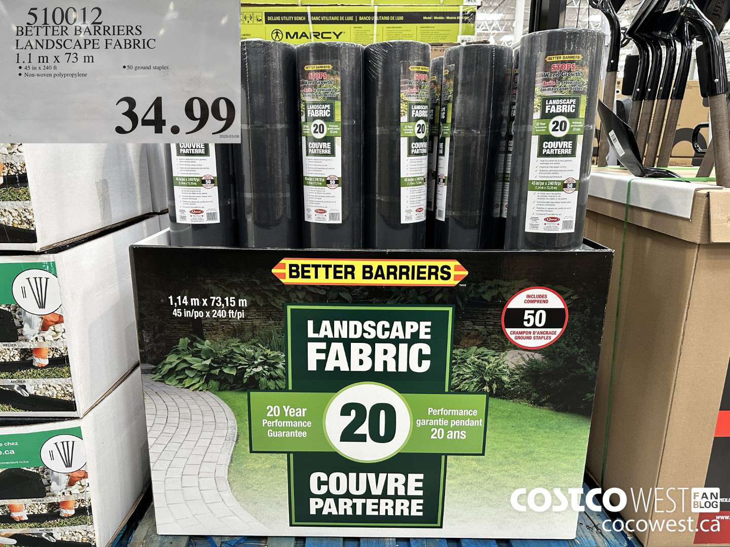 510012 QUEST LANDSCAPE FABRIC 1.1M X 73M $34.99