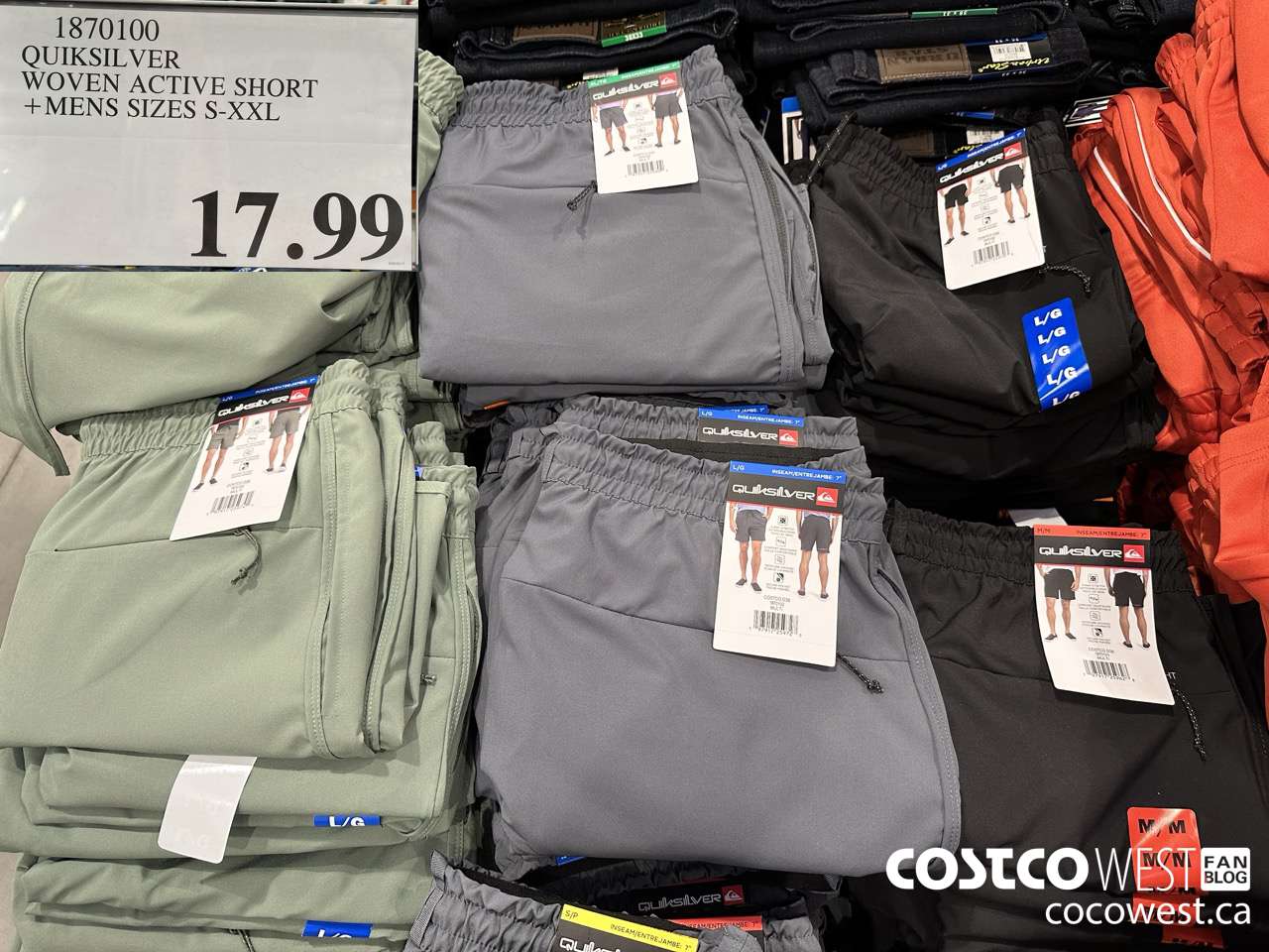 1870100 QUIKSILVER WOVEN ACTIVE SHORT MENS SIZES S-XXL $17.99