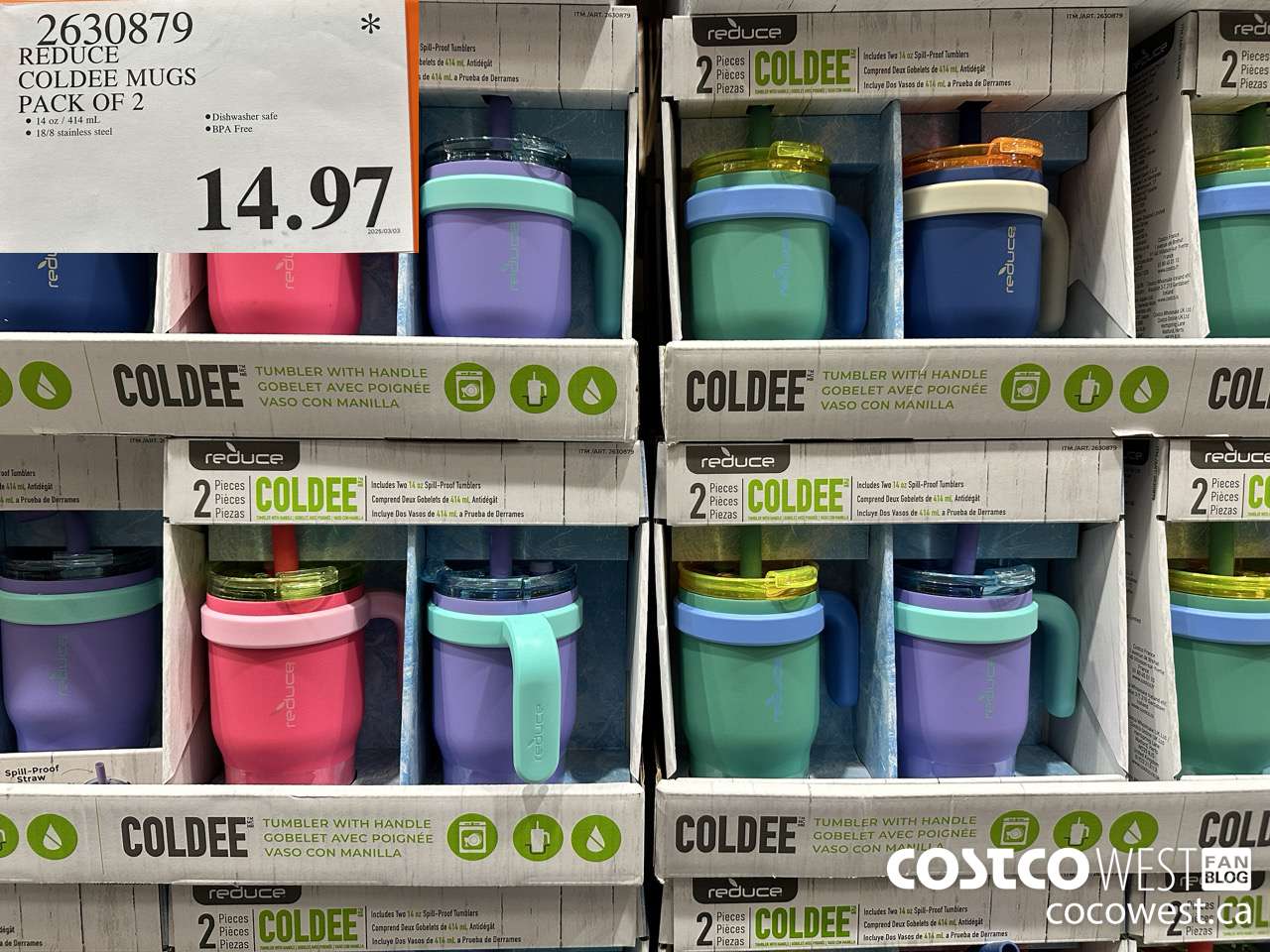 2630879 REDUCE COLDEE MUGS PACK OF 2 $14.97