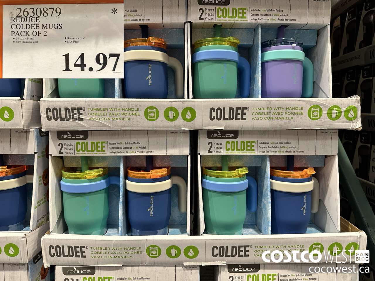2630879 REDUCE COLDEE MUGS PACK OF 2 $14.97