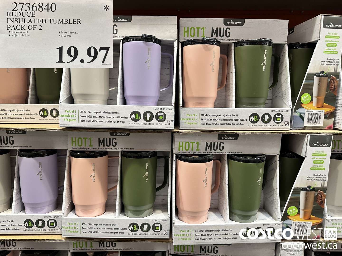 2736840 REDUCE INSULATED TUMBLER PACK OF 2 $19.97