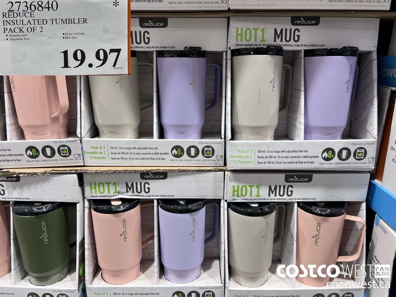 2736840 REDUCE INSULATED TUMBLER PACK OF 2 $19.97