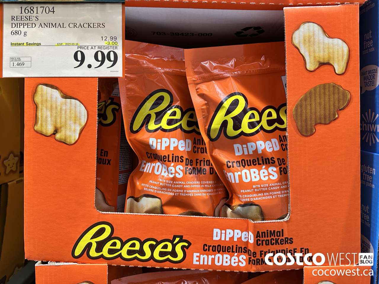 1681704 REESE'S DIPPED ANIMAL CRACKERS 24 OZ ($3.00 INSTANT SAVINGS EXPIRES ON 2025-03-16) $9.99