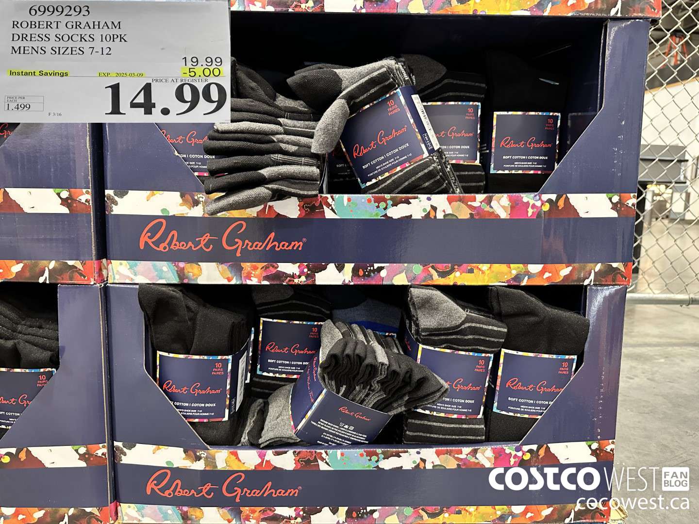 6999293 ROBERT GRATIAM DRESS SOCKS 10PK MENS SIZES 7-12 ($5.00 INSTANT SAVINGS EXPIRES ON 2025-03-09) $14.99