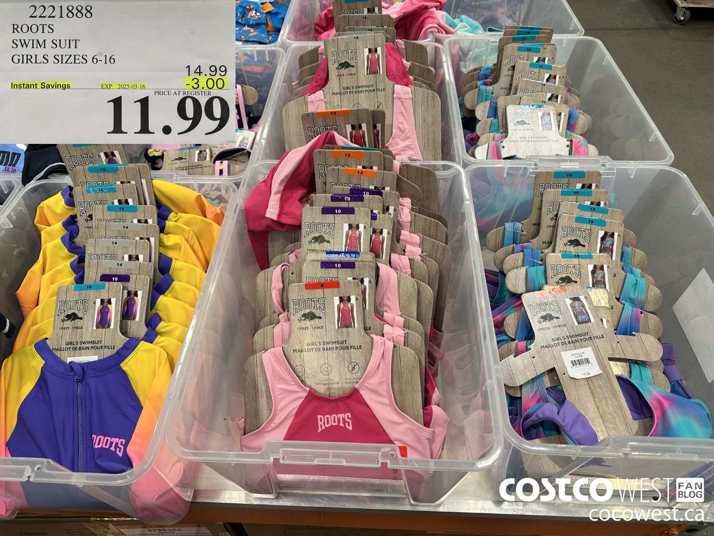 2221888 ROOTS SWIM SUIT GIRLS SIZES 6-16 ($3.00 INSTANT SAVINGS EXPIRES ON 2025-03-16) $11.99