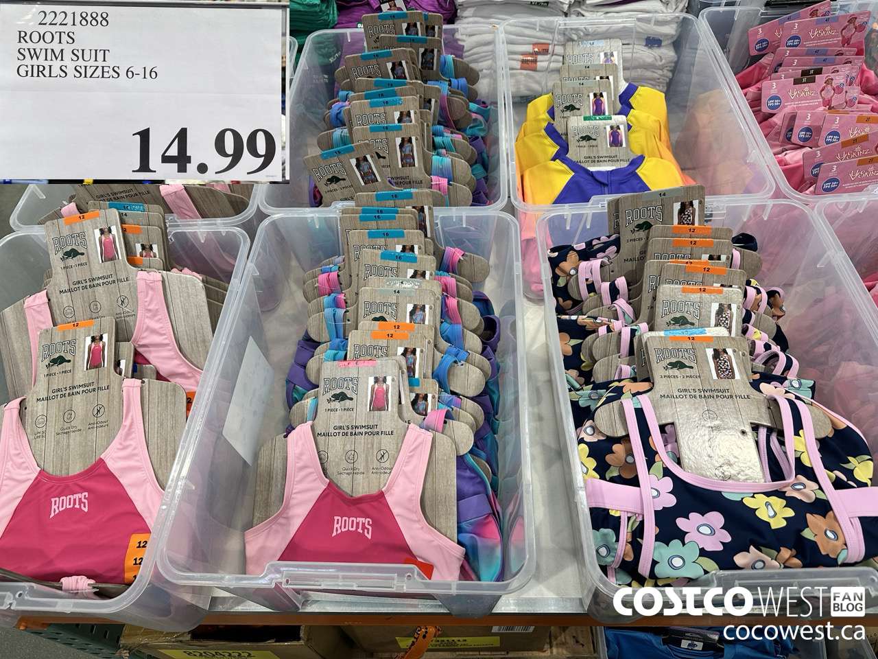 2221888 ROOTS SWIM SUIT GIRLS SIZES 6-16 $14.99