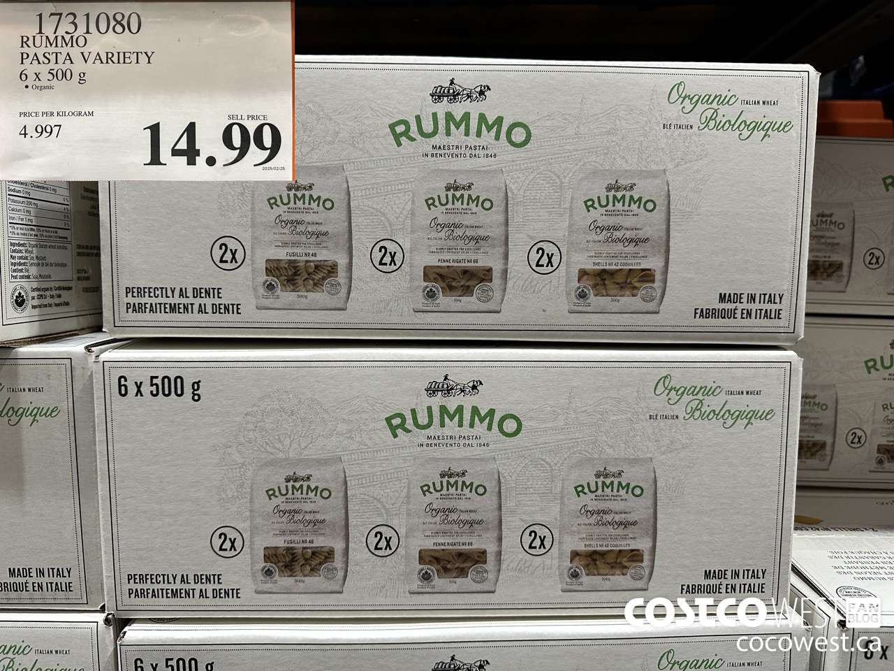 1731080 RUMMO PASTA VARIETY 6 X 500G $14.99