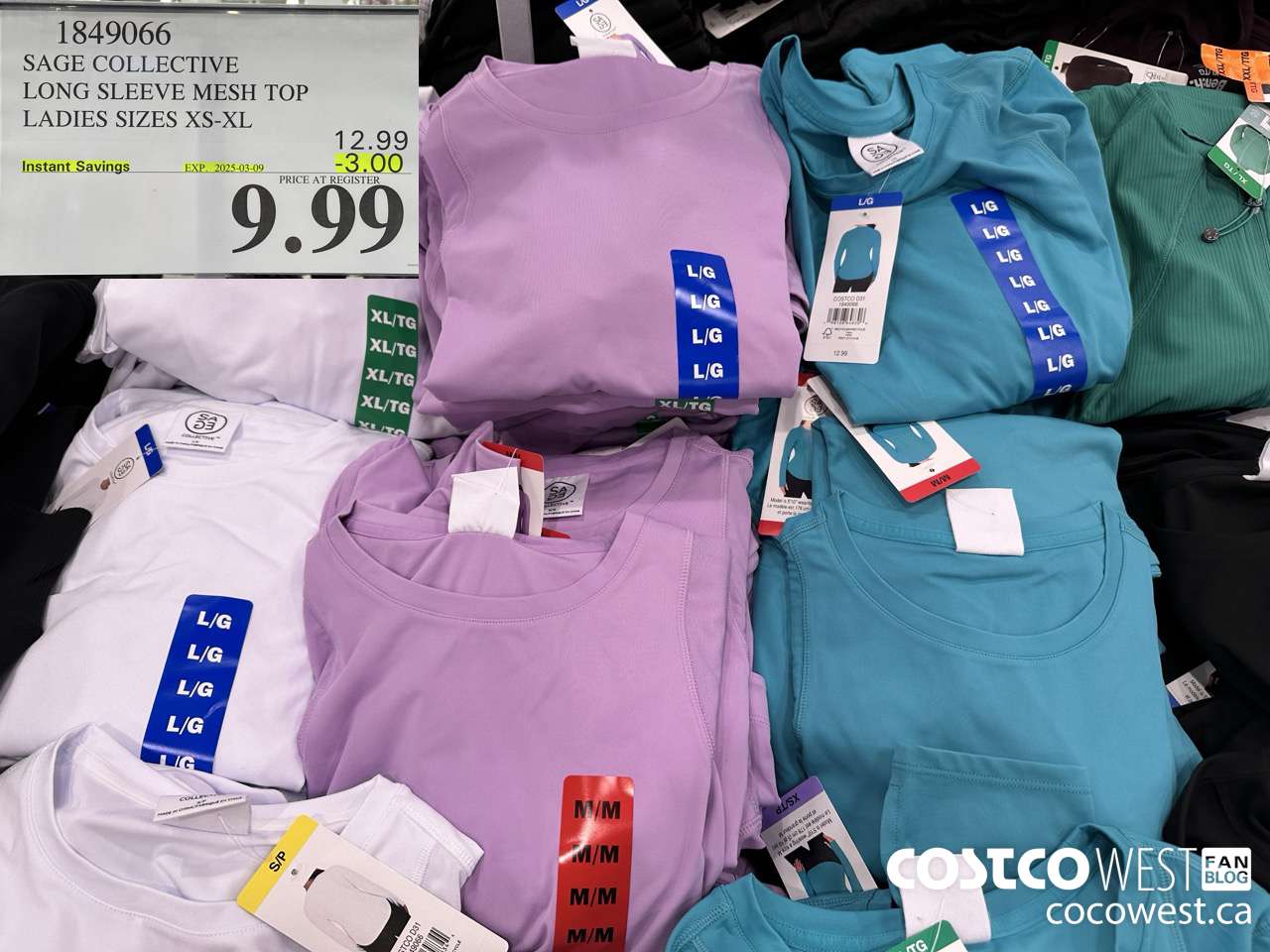 1849066 SAGE COLLECTIVE LONG SLEEVE MESH TOP LADIES SIZES XS-XLO ($3.00 INSTANT SAVINGS EXPIRES ON 2025-03-09) $9.99